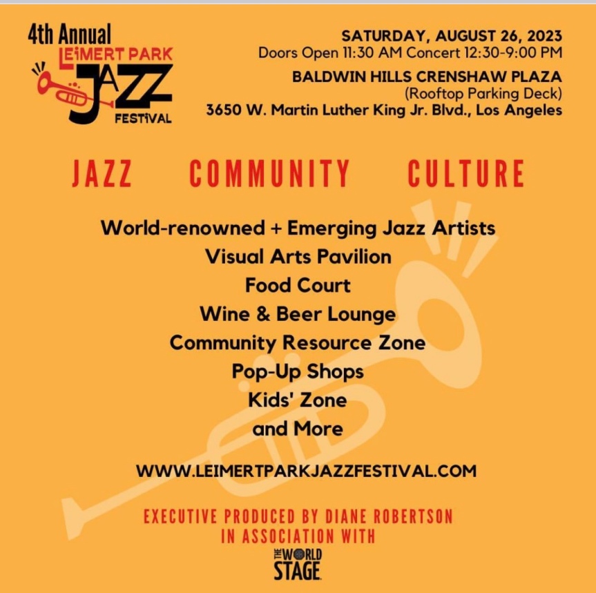 Attend the 4th Annual Leimert Park Jazz Festival on August 26